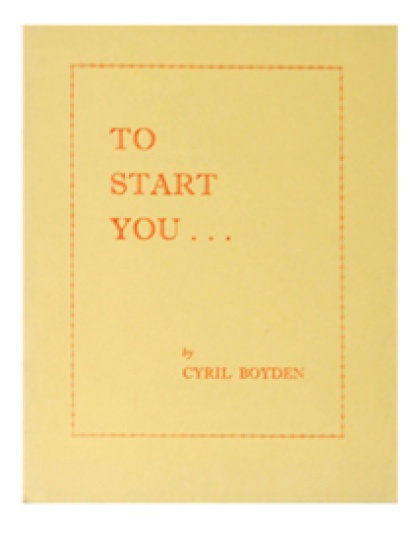 To Start You (Booklet)