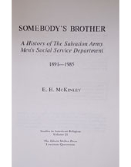 Somebody's Brother - History of USA Social Services (hardback)