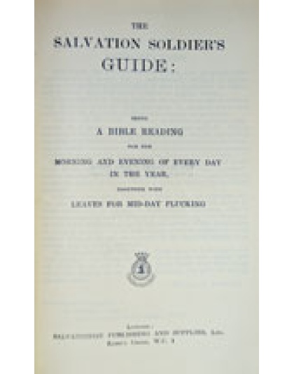 The Salvation Soldiers Guide