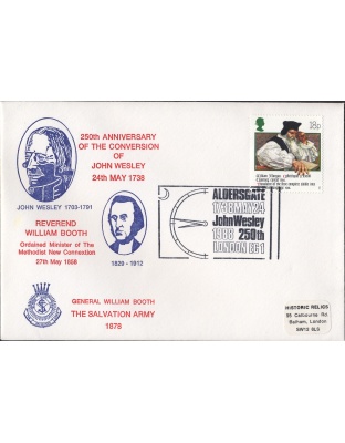 First Day Cover John Wesley and William Booth