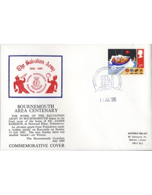 First Day Cover Bournemouth Area Centenary