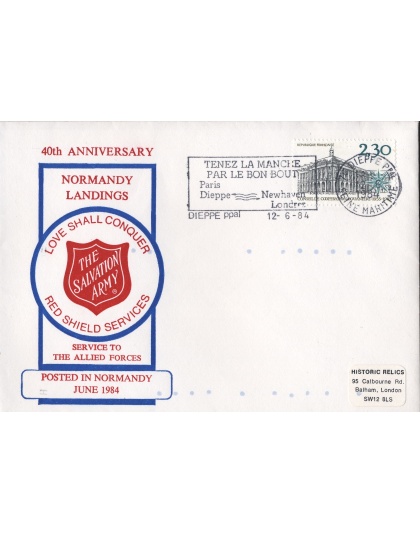 First Day Cover Normandy and Red Shield