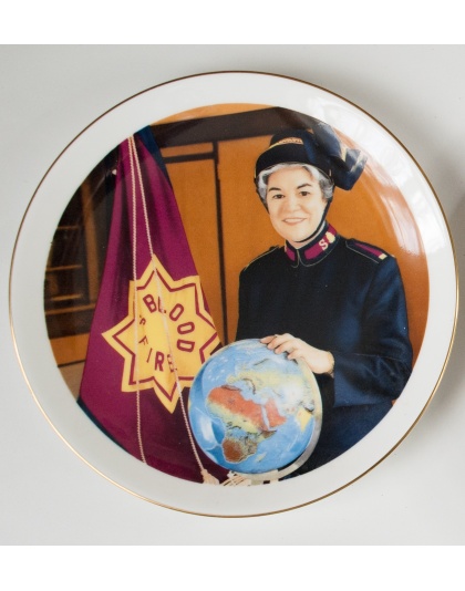 Coloured China Plate of General Eva Burrows (Wedgewood)